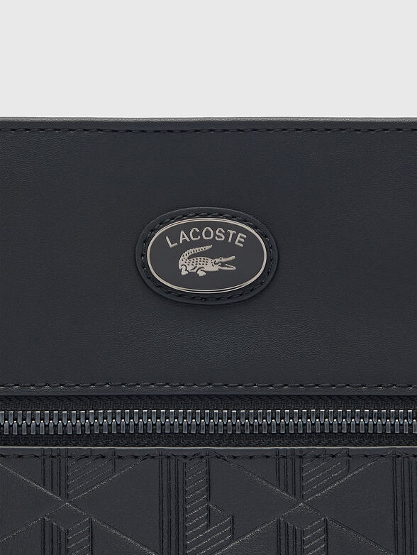 Black crossbody bag with monogram logo - 5