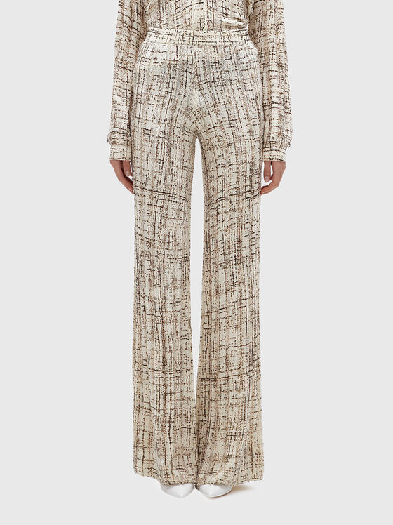 Straight wool blend trousers - 1