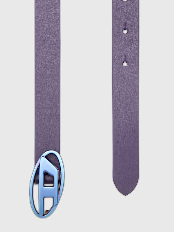 B-1DR 20 leather belt with oval logo - 2