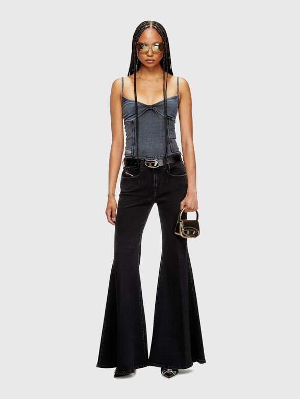 1970 D-BLEESS L.32 wide leg jeans with logo - 4