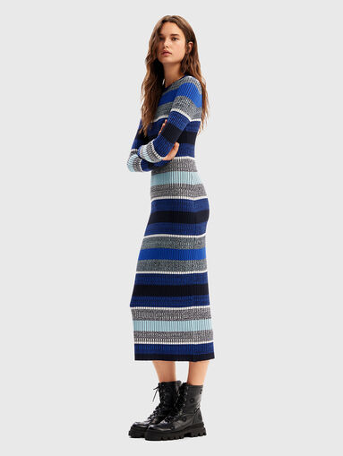 Multicolour ribbed dress - 3