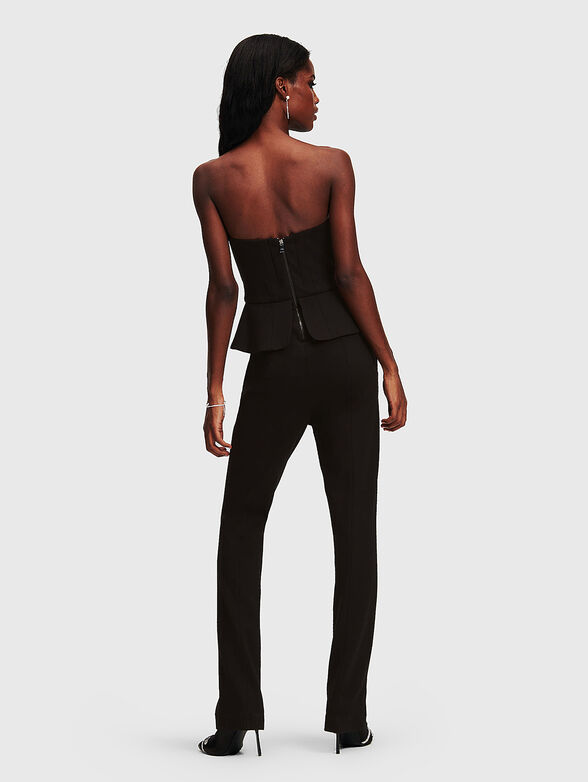 Viscose blend jumpsuit with sweetheart neckline - 2
