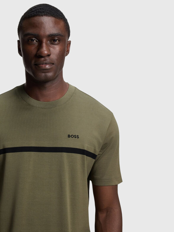 Cotton T-shirt with contrasting trim  - 4