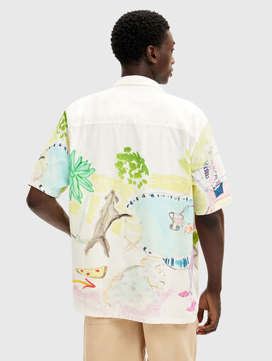 Short sleeve shirt with art print - 3
