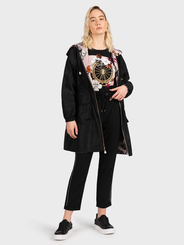 Reversible hooded jacket with drawstring - 6