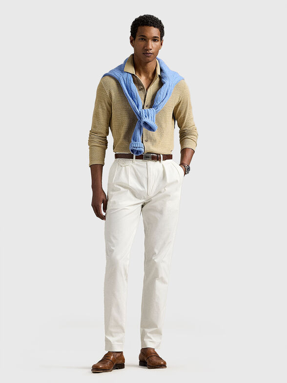 Textured cotton and linen shirt - 1