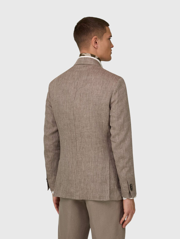 Single-breasted linen jacket - 3