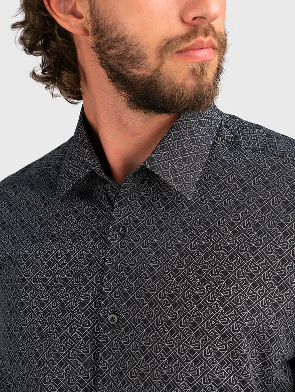 Shirt with monogram logo print - 4