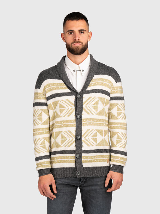 Jacquard button cardigan - 1