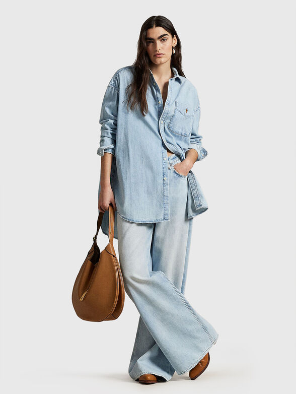 High waisted wide leg jeans - 4