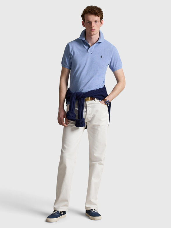 Blue Polo shirt with embroidered logo - 2