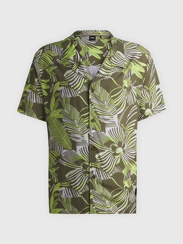Short sleeved shirt with floral motifs - 1