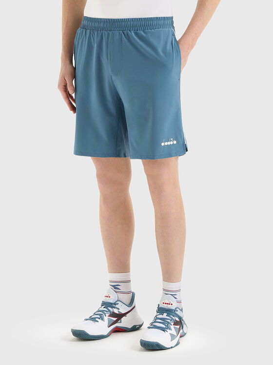 Shorts with contrast logo detail - 1