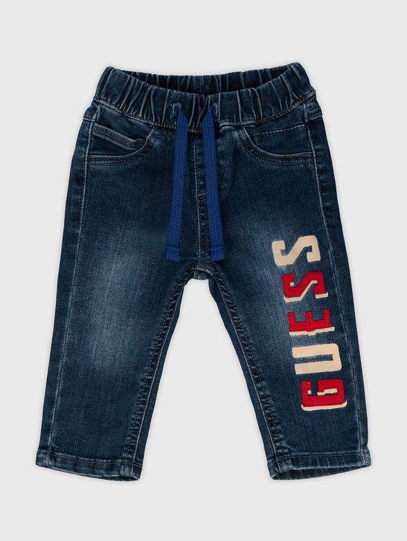 Jeans with contrast logo - 1