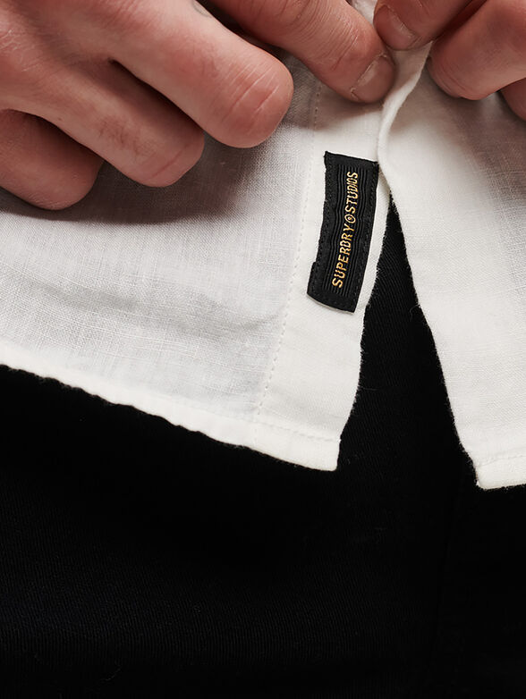 STUDIOS navy blue linen shirt - 4