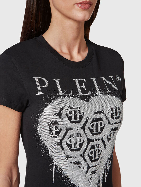 SEXY PURE T-shirt with print and rhinestones - 4