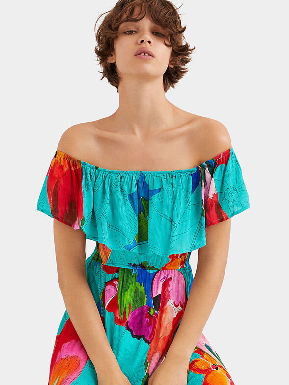 Dress with tropical print - 5