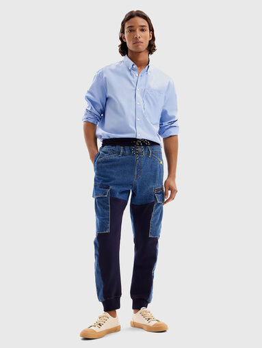Cotton cargo pants with accent details - 4