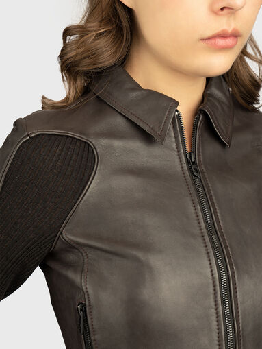 L-TOTEM-P1 leather jacket - 4