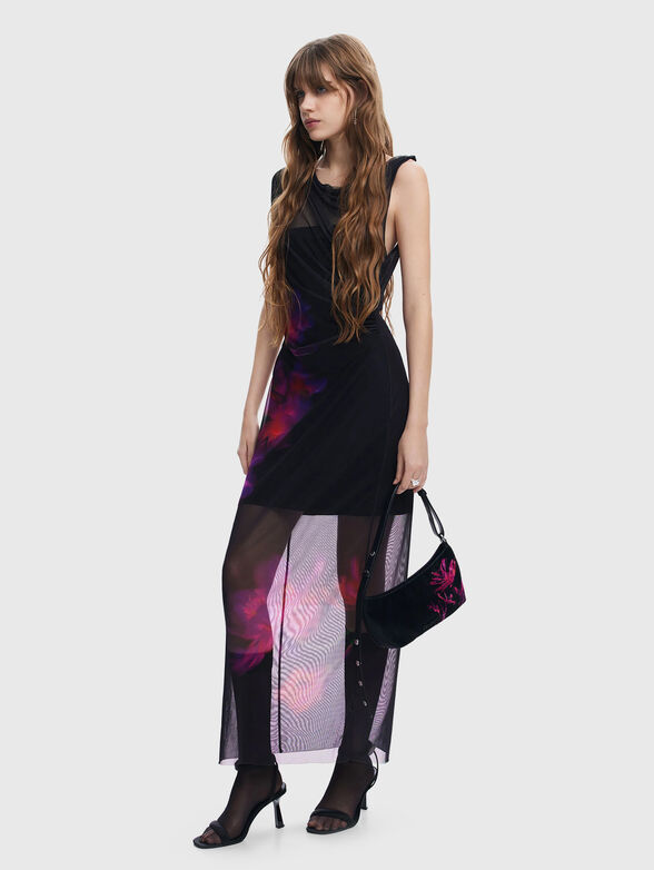 Sleeveless floral print dress - 1