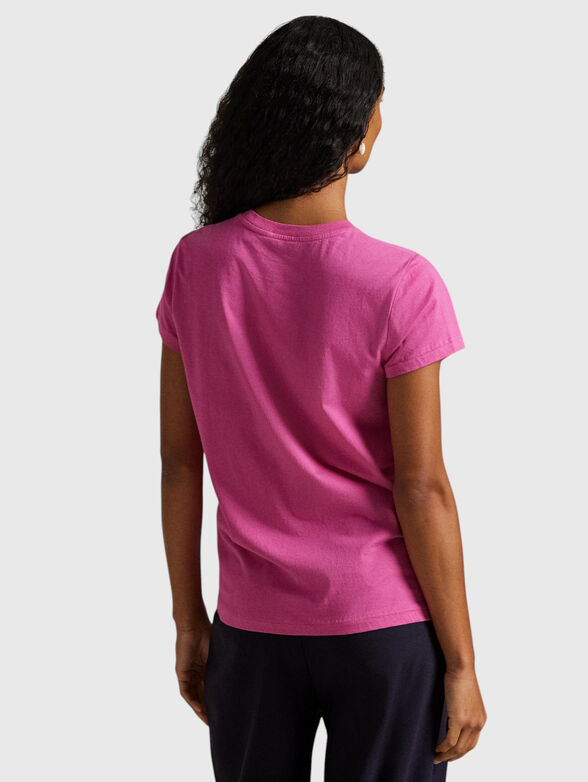 Cotton T-shirt with a oval neckline - 3