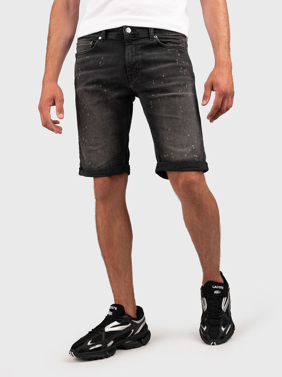 Black denim shorts  - 1
