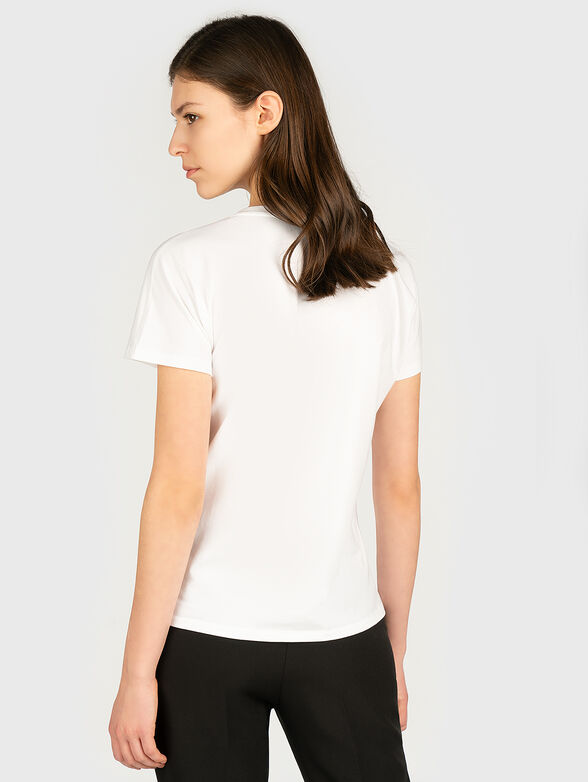 Black t-shirt with pearls and crystals - 3