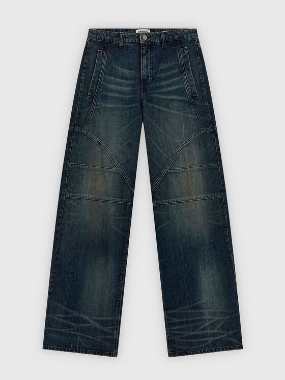 Cotton jeans with a worn effect - 1