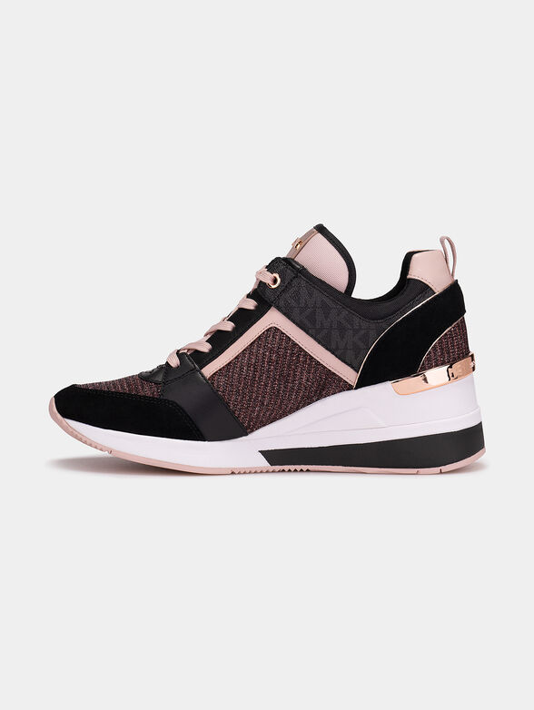 GEORGIE sneakers with shiny threads in rose gold - 4