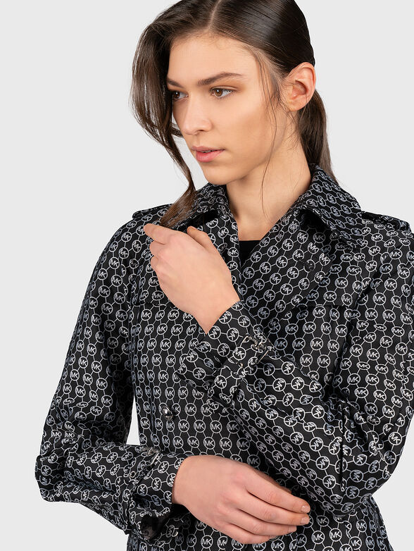 Trench with logo print - 4