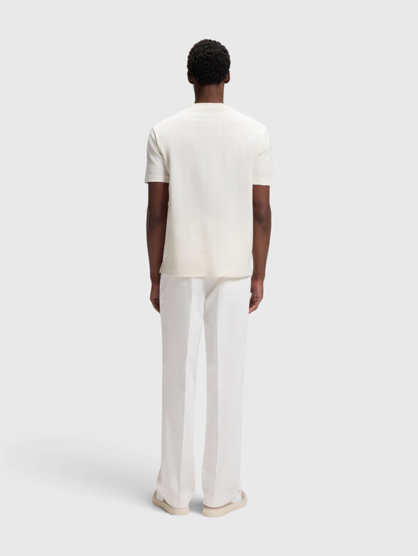 Cotton T-shirt with a jacquard pattern - 3