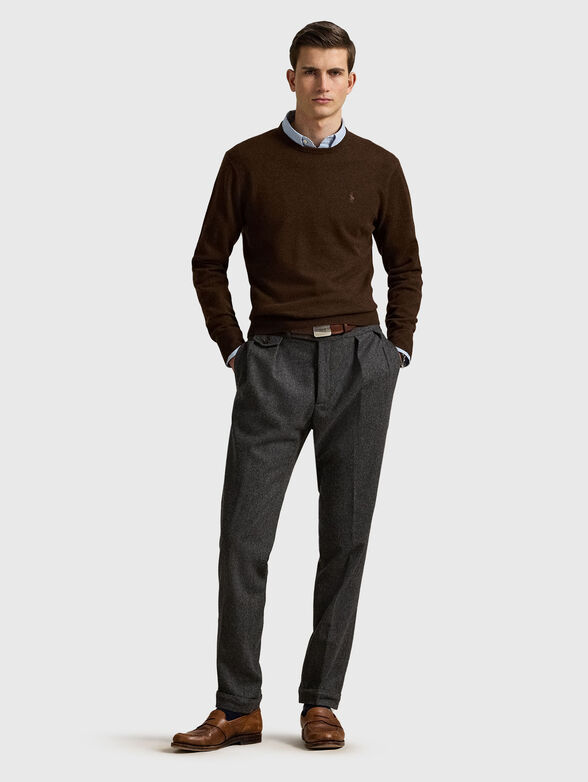 Wool sweater with mini logo - 2