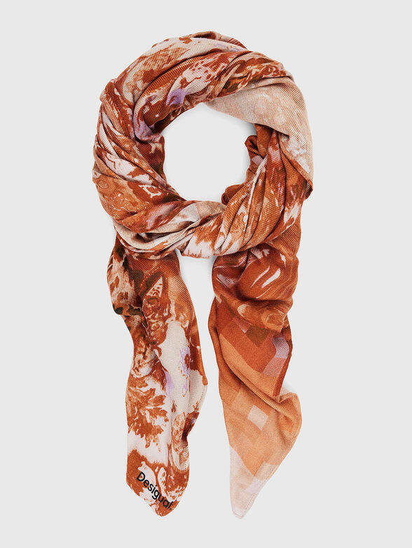 Scarf with floral motifs - 1