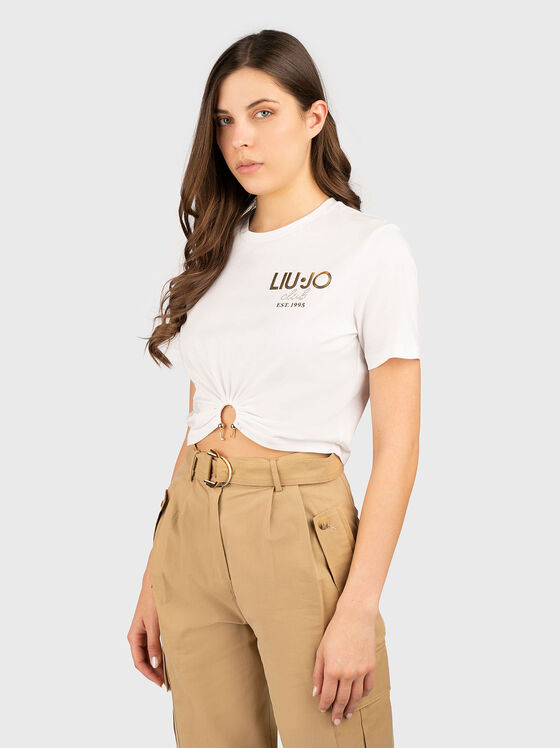 Cotton T-shirt with print - 1