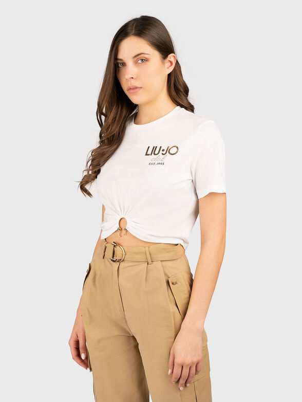 Cotton T-shirt with print - 1