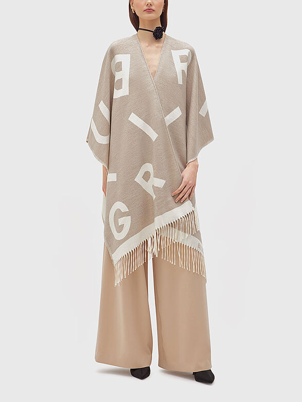 Poncho with monogram logo - 1
