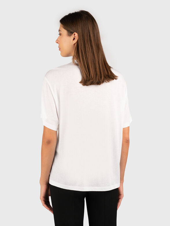 T-shirt with oval neckline and print - 2