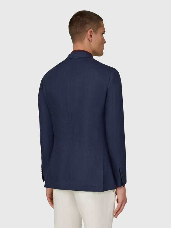 Single-breasted jacket made of a linen blend - 3