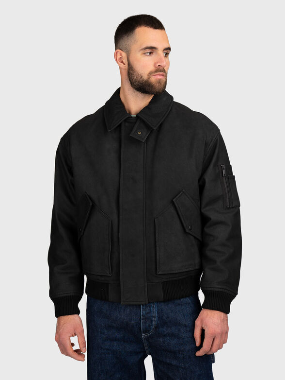 Black leather jacket - 1