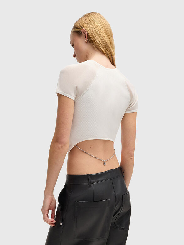 SLEVETTA short T-shirt with accent back - 2