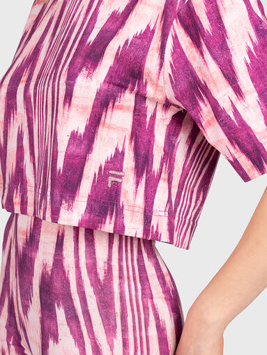 CATTENOM AOP T-shirt with contrast print - 4