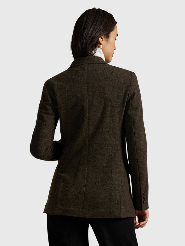 Slim wool blend blazer - 3