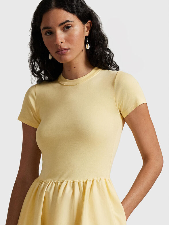 Short sleeved cotton poplin midi dress - 4