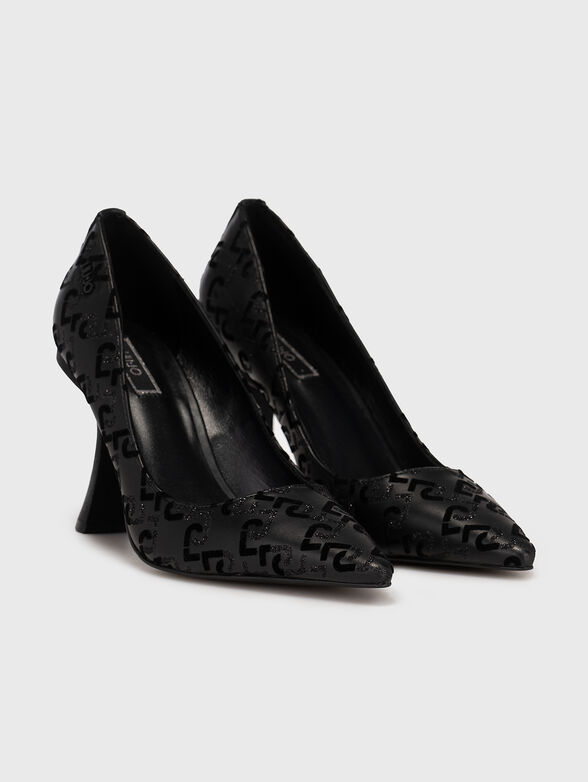 DANA 03 high-heeled shoes with monogram logo print - 2