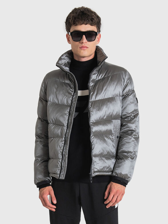 Padded jacket in silver grey colour - 4