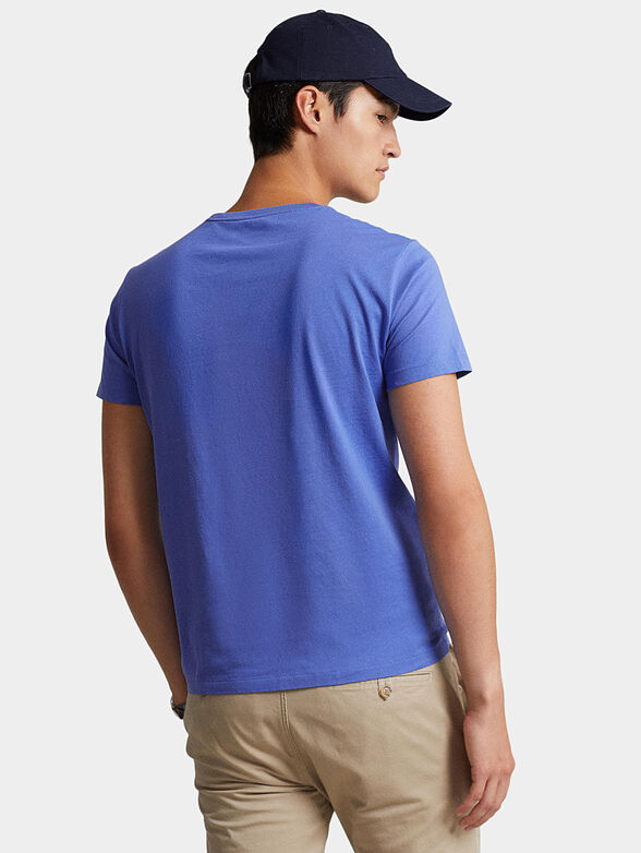 Cotton T-shirt in purple with logo detail - 3