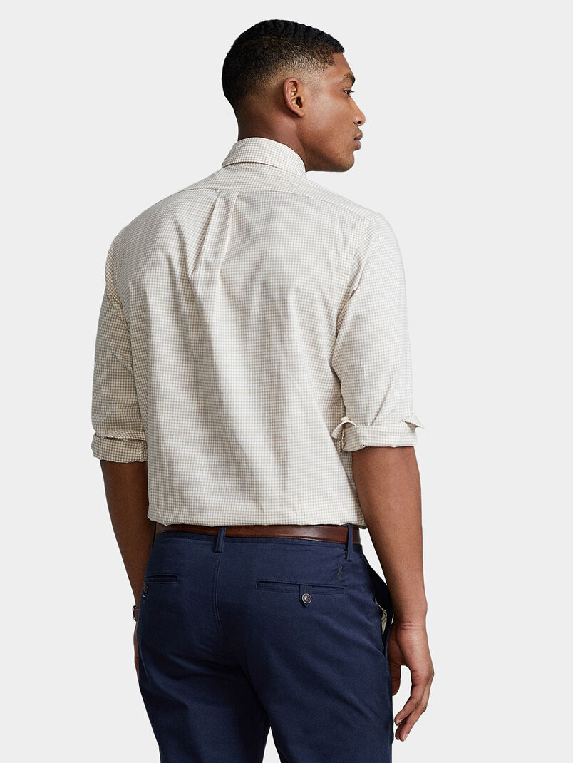 Plaid shirt with logo embroidery - 3