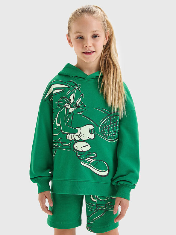 Black sweatshirt with print - 1