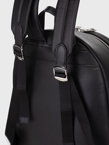 Black eco leather backpack - 3