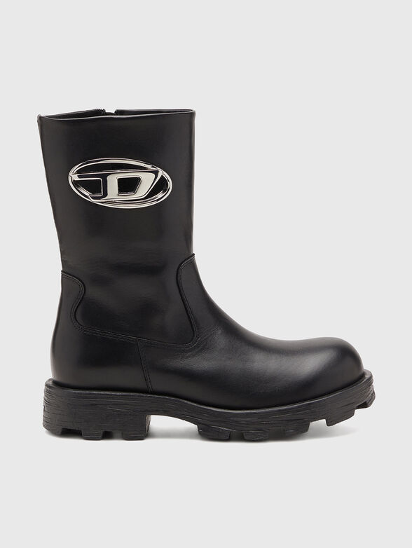 D-HAMMER biker boots in shiny leather - 1